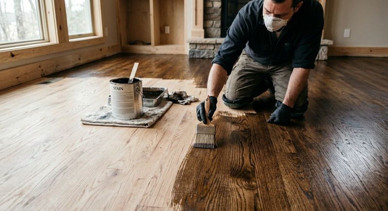 Oak Floor Staining in Overland Park, KS