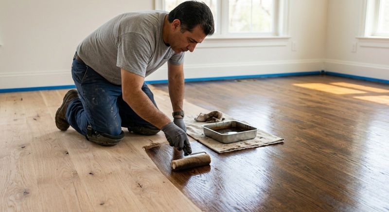 Oak Floor Staining in Olathe, KS