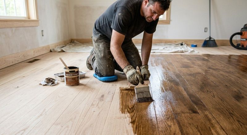 Wood Floor Staining in Kansas City, KS